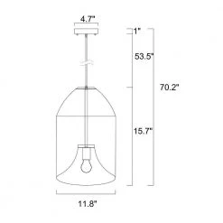 Ethan 70.2 in. 1-Light Cream Pendant Indoor Light with Light Kit by Warehouse of Tiffany -Warehouse of Tiffany Shop cream warehouse of tiffany chandeliers imp734 1 4f 1000
