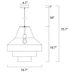 Anita 75.7 in. 1-Light Indoor Cream Finish Pendant Light with Light Kit by Warehouse of Tiffany -Warehouse of Tiffany Shop cream warehouse of tiffany chandeliers imp737 1 4f 1000