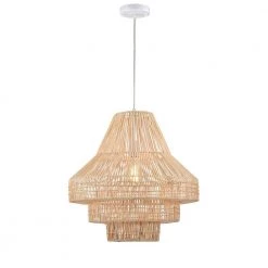 Anita 75.7 in. 1-Light Indoor Cream Finish Pendant Light with Light Kit by Warehouse of Tiffany