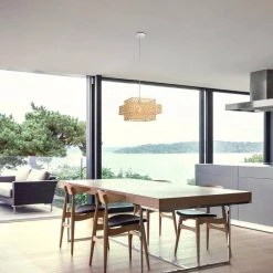 Caitlyn 57 in. 1-Light Indoor Cream Finish Pendant Light with Light Kit by Warehouse of Tiffany -Warehouse of Tiffany Shop cream warehouse of tiffany chandeliers imp738 1 31 1000