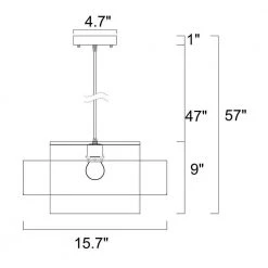 Caitlyn 57 in. 1-Light Indoor Cream Finish Pendant Light with Light Kit by Warehouse of Tiffany -Warehouse of Tiffany Shop cream warehouse of tiffany chandeliers imp738 1 4f 1000