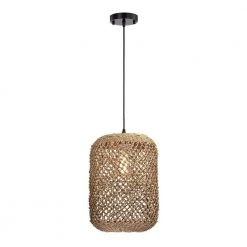 Meredith 63.7 in. 1-Light Dark Yellow Pendant Indoor Light with Light Kit by Warehouse of Tiffany