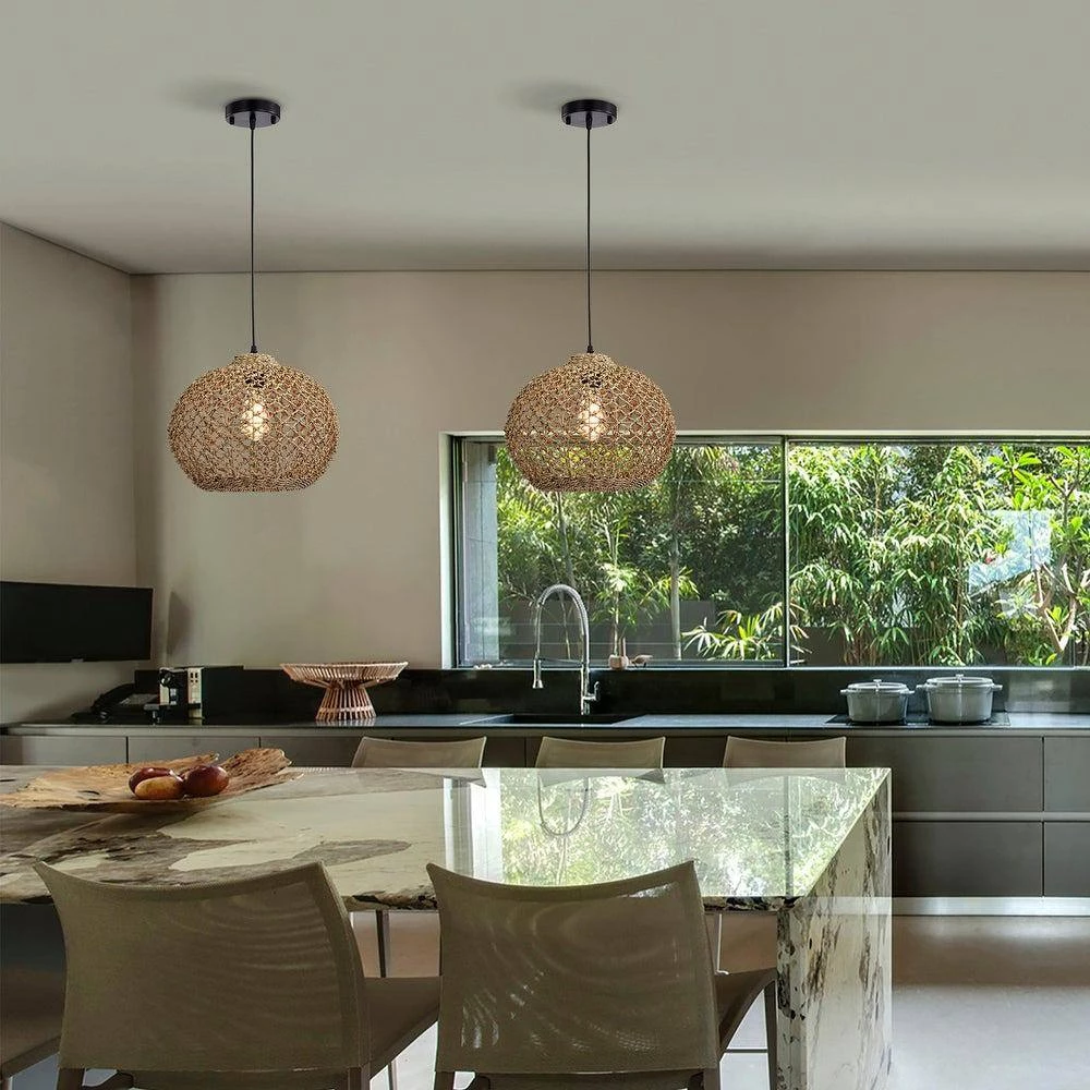 Bonn 59 in. 1-Light Dark Yellow Pendant Indoor Light with Light Kit by Warehouse of Tiffany 7 Bonn 59 in. 1-Light Dark Yellow Pendant Indoor Light with Light Kit by Warehouse of Tiffany - Image 5