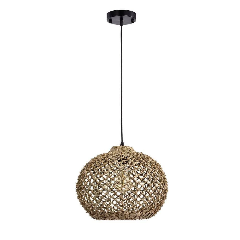 Bonn 59 in. 1-Light Dark Yellow Pendant Indoor Light with Light Kit by Warehouse of Tiffany 4 Bonn 59 in. 1-Light Dark Yellow Pendant Indoor Light with Light Kit by Warehouse of Tiffany - Image 2