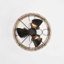 Kona 26 in. 6-Light Indoor Matte Black and Faux Wood Grain Finish Ceiling Fan with Light Kit by Warehouse of Tiffany -Warehouse of Tiffany Shop faux wood grain warehouse of tiffany ceiling fans with lights dl01p05wh 1d 1000