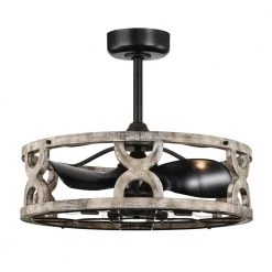 Kona 26 in. 6-Light Indoor Matte Black and Faux Wood Grain Finish Ceiling Fan with Light Kit by Warehouse of Tiffany -Warehouse of Tiffany Shop faux wood grain warehouse of tiffany ceiling fans with lights dl01p05wh 4f 1000