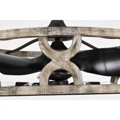 Kona 26 in. 6-Light Indoor Matte Black and Faux Wood Grain Finish Ceiling Fan with Light Kit by Warehouse of Tiffany -Warehouse of Tiffany Shop faux wood grain warehouse of tiffany ceiling fans with lights dl01p05wh fa 1000