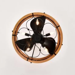 Cornelia 24 in. 5-Light Indoor Matte Black Finish Ceiling Fan with Light Kit by Warehouse of Tiffany 18 Cornelia 24 in. 5-Light Indoor Matte Black Finish Ceiling Fan with Light Kit by Warehouse of Tiffany -Warehouse of Tiffany Shop faux wood grain warehouse of tiffany ceiling fans with lights dl01p43ib 44 1000