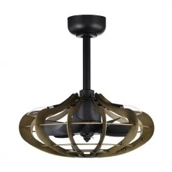 Mia 18 in. 3-Light Indoor Matte Black and Faux Wood Grain Finish Ceiling Fan with Light Kit by Warehouse of Tiffany -Warehouse of Tiffany Shop faux wood grain warehouse of tiffany ceiling fans with lights dm09m09bw 1f 1000