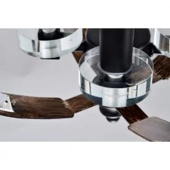 Fabiola 15 in. 4-Light Indoor Matte Black and Faux Wood Grain Finish Semi-Flush Mount Chandelier with Light Kit by Warehouse of Tiffany -Warehouse of Tiffany Shop faux wood grain warehouse of tiffany flush mount lights 6006 4c 76 1000