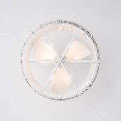 Kauman 27 in. 6-Light Indoor Gloss White and Black Rattan Ceiling Fan with Light Kit by Warehouse of Tiffany -Warehouse of Tiffany Shop gloss white warehouse of tiffany ceiling fans with lights dw01w65bw 1d 1000