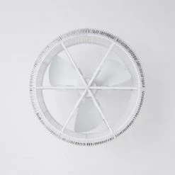 Kauman 27 in. 6-Light Indoor Gloss White and Black Rattan Ceiling Fan with Light Kit by Warehouse of Tiffany -Warehouse of Tiffany Shop gloss white warehouse of tiffany ceiling fans with lights dw01w65bw 1f 1000