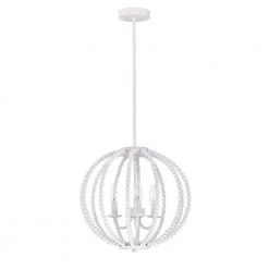 Arni 16 in. 3-Light Indoor Gloss White Chandelier with Light Kit by Warehouse of Tiffany -Warehouse of Tiffany Shop gloss white warehouse of tiffany chandeliers imp860b 3 c3 1000