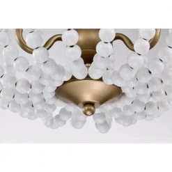 Taha 15 in. 4-Light Indoor Gloss White and Brass Flush Mount Ceiling Light with Light Kit by Warehouse of Tiffany -Warehouse of Tiffany Shop gloss white warehouse of tiffany flush mount lights imc834 3 1d 1000