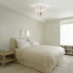 Taha 15 in. 4-Light Indoor Gloss White and Brass Flush Mount Ceiling Light with Light Kit by Warehouse of Tiffany -Warehouse of Tiffany Shop gloss white warehouse of tiffany flush mount lights imc834 3 31 1000