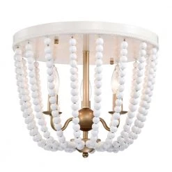 Taha 15 in. 4-Light Indoor Gloss White and Brass Flush Mount Ceiling Light with Light Kit by Warehouse of Tiffany -Warehouse of Tiffany Shop gloss white warehouse of tiffany flush mount lights imc834 3 4f 1000