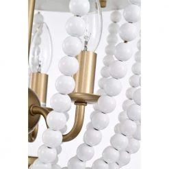 Taha 15 in. 4-Light Indoor Gloss White and Brass Flush Mount Ceiling Light with Light Kit by Warehouse of Tiffany -Warehouse of Tiffany Shop gloss white warehouse of tiffany flush mount lights imc834 3 76 1000