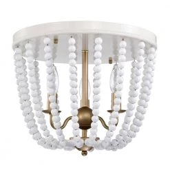 Taha 15 in. 4-Light Indoor Gloss White and Brass Flush Mount Ceiling Light with Light Kit by Warehouse of Tiffany -Warehouse of Tiffany Shop gloss white warehouse of tiffany flush mount lights imc834 3 c3 1000