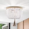 Renara 16 in. 3-Light Indoor Gloss White Flush Mount Ceiling Light with Light Kit by Warehouse of Tiffany -Warehouse of Tiffany Shop gloss white warehouse of tiffany flush mount lights imc841d 3 64 1000