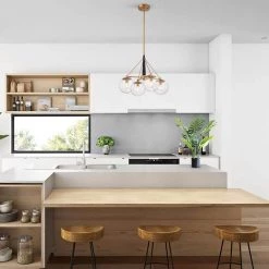 Fidel 20 in. 4-Light Indoor Gold and Black Finish Chandelier with Light Kit by Warehouse of Tiffany -Warehouse of Tiffany Shop gold and black warehouse of tiffany chandeliers hm216 4bg 31 1000