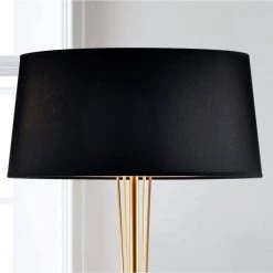 Vinnie 64 in. 3-Light Indoor Gold and Black Finish Floor Lamp with Light Kit by Warehouse of Tiffany -Warehouse of Tiffany Shop gold and black warehouse of tiffany floor lamps fm168 3 c3 1000