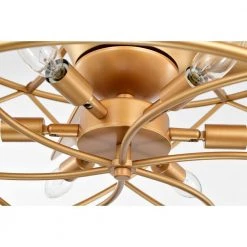 Femi 25.6 in. Indoor Gold Finish Ceiling Fan with Light Kit and Remote Included by Warehouse of Tiffany -Warehouse of Tiffany Shop gold warehouse of tiffany ceiling fans with lights dw01w04mg fa 1000
