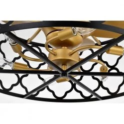 Kirstin 23.6 in. Indoor Gold Ceiling Fan with Light Kit and Remote Included by Warehouse of Tiffany -Warehouse of Tiffany Shop gold warehouse of tiffany ceiling fans with lights dw01w08bg 1f 1000