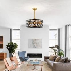 Kirstin 23.6 in. Indoor Gold Ceiling Fan with Light Kit and Remote Included by Warehouse of Tiffany -Warehouse of Tiffany Shop gold warehouse of tiffany ceiling fans with lights dw01w08bg 31 1000