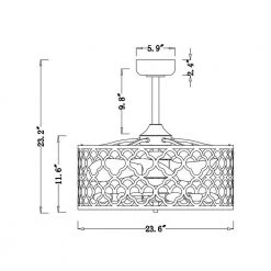 Kirstin 23.6 in. Indoor Gold Ceiling Fan with Light Kit and Remote Included by Warehouse of Tiffany -Warehouse of Tiffany Shop gold warehouse of tiffany ceiling fans with lights dw01w08bg 44 1000