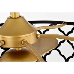 Kirstin 23.6 in. Indoor Gold Ceiling Fan with Light Kit and Remote Included by Warehouse of Tiffany -Warehouse of Tiffany Shop gold warehouse of tiffany ceiling fans with lights dw01w08bg a0 1000