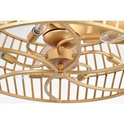 Marcelin 26.8 in. Indoor Gold Finish Ceiling Fan with Light Kit and Remote Control Included by Warehouse of Tiffany 19 Marcelin 26.8 in. Indoor Gold Finish Ceiling Fan with Light Kit and Remote Control Included by Warehouse of Tiffany -Warehouse of Tiffany Shop gold warehouse of tiffany ceiling fans with lights dw01w20mg 1f 1000
