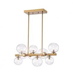 Darden 20 in. 10-Light Gold Indoor Pendant Chandelier by Warehouse of Tiffany
