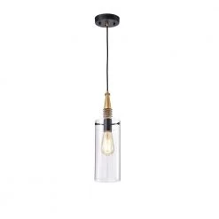 Flamur 5 in. 1-Light Indoor Gold Finish Pendant Chandelier by Warehouse of Tiffany