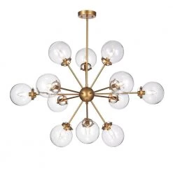 Masakee 39.4 in. 12-Light Indoor Gold Chandelier with Light Kit by Warehouse of Tiffany