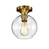 Gorden 7.9 in. 1-Light Indoor Gold Flush Mount Chandelier with Light Kit by Warehouse of Tiffany -Warehouse of Tiffany Shop gold warehouse of tiffany chandeliers imc06 64 1000