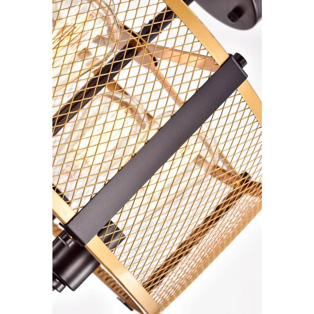 Leland 13 in. 4-Light Gold Indoor Semi-Flush Mount with Light Kit by Warehouse of Tiffany 5 Leland 13 in. 4-Light Gold Indoor Semi-Flush Mount with Light Kit by Warehouse of Tiffany - Image 3