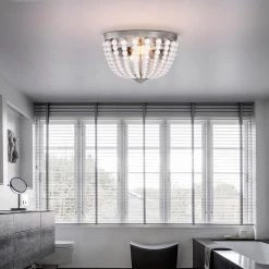 Monic 13 in. 2-Light Indoor Grey Faux Wood Grain and Gloss White Flush Mount Ceiling Light with Light Kit by Warehouse of Tiffany -Warehouse of Tiffany Shop grey faux wood grain warehouse of tiffany flush mount lights imc831a 2 31 1000