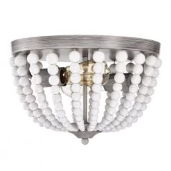 Monic 13 in. 2-Light Indoor Grey Faux Wood Grain and Gloss White Flush Mount Ceiling Light with Light Kit by Warehouse of Tiffany -Warehouse of Tiffany Shop grey faux wood grain warehouse of tiffany flush mount lights imc831a 2 c3 1000