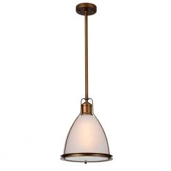Elwell 43 in. 1-Light Heritage Bronze Pendant by Warehouse of Tiffany