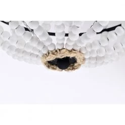 Rosa 11 in. 1-Light Indoor Iron Black and Gloss White Pendant Ceiling Light by Warehouse of Tiffany -Warehouse of Tiffany Shop iron black warehouse of tiffany chandeliers imp848a 1 1d 1000