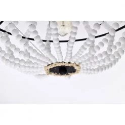 Roly 16 in. 1-Light Indoor Iron Black and White Pendant Ceiling Light by Warehouse of Tiffany -Warehouse of Tiffany Shop iron black warehouse of tiffany chandeliers imp848b 1 1d 1000