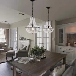 Roly 16 in. 1-Light Indoor Iron Black and White Pendant Ceiling Light by Warehouse of Tiffany -Warehouse of Tiffany Shop iron black warehouse of tiffany chandeliers imp848b 1 31 1000