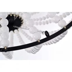 Roly 16 in. 1-Light Indoor Iron Black and White Pendant Ceiling Light by Warehouse of Tiffany -Warehouse of Tiffany Shop iron black warehouse of tiffany chandeliers imp848b 1 44 1000