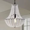 Roly 16 in. 1-Light Indoor Iron Black and White Pendant Ceiling Light by Warehouse of Tiffany -Warehouse of Tiffany Shop iron black warehouse of tiffany chandeliers imp848b 1 64 1000