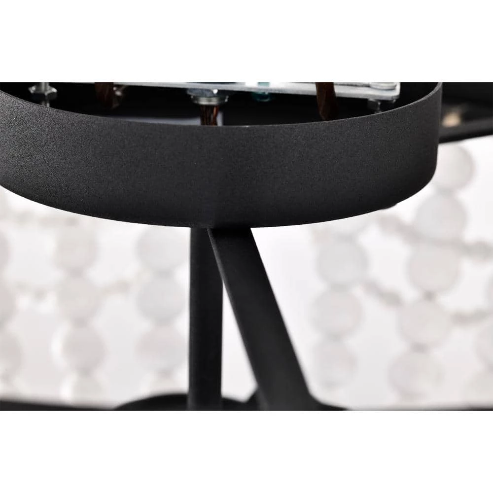 Hudson 16 in. 3-Light Indoor Iron Black and Gloss White Flush Mount Ceiling Light with Light Kit by Warehouse of Tiffany 8 Hudson 16 in. 3-Light Indoor Iron Black and Gloss White Flush Mount Ceiling Light with Light Kit by Warehouse of Tiffany - Image 6