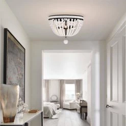 Hudson 16 in. 3-Light Indoor Iron Black and Gloss White Flush Mount Ceiling Light with Light Kit by Warehouse of Tiffany 21 Hudson 16 in. 3-Light Indoor Iron Black and Gloss White Flush Mount Ceiling Light with Light Kit by Warehouse of Tiffany -Warehouse of Tiffany Shop iron black warehouse of tiffany flush mount lights imc838a 3 31 1000