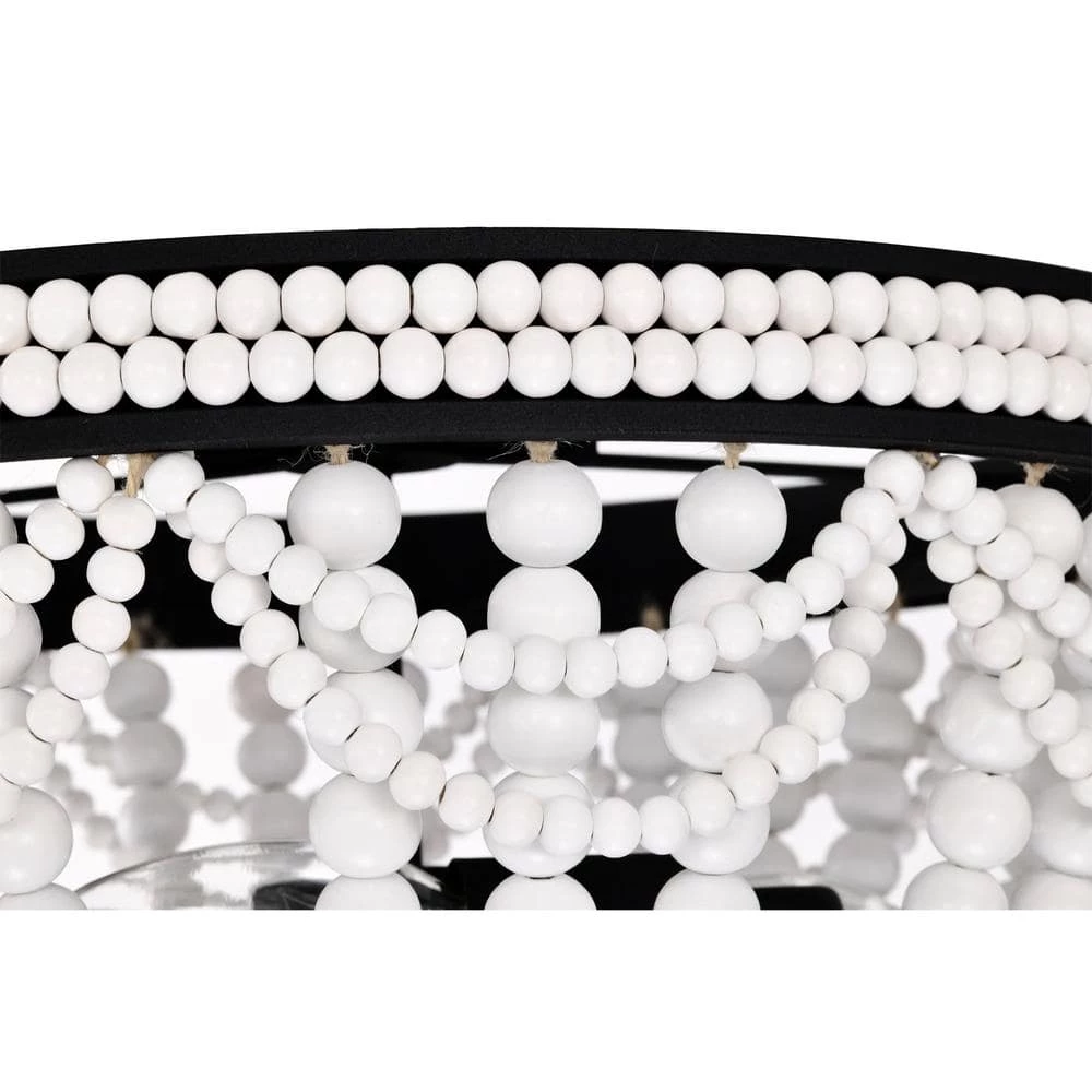 Hudson 16 in. 3-Light Indoor Iron Black and Gloss White Flush Mount Ceiling Light with Light Kit by Warehouse of Tiffany 10 Hudson 16 in. 3-Light Indoor Iron Black and Gloss White Flush Mount Ceiling Light with Light Kit by Warehouse of Tiffany - Image 8