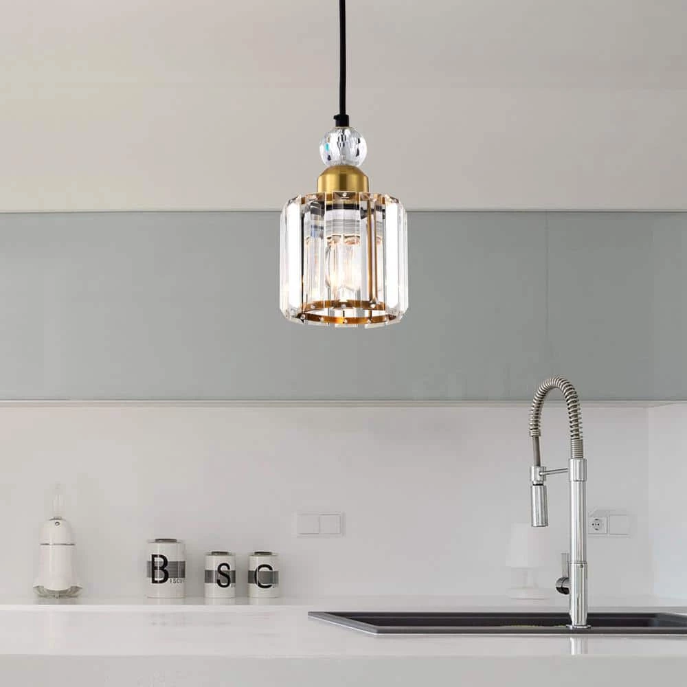 Sree 6 in. 1-Light Indoor Matte Black and Brass Pendant with Light Kit by Warehouse of Tiffany 8 Sree 6 in. 1-Light Indoor Matte Black and Brass Pendant with Light Kit by Warehouse of Tiffany - Image 6