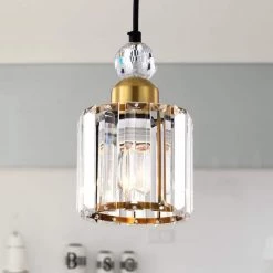Sree 6 in. 1-Light Indoor Matte Black and Brass Pendant with Light Kit by Warehouse of Tiffany