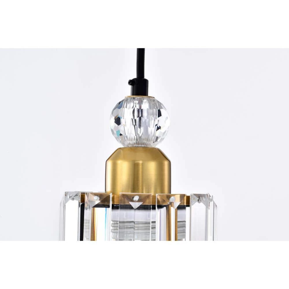 Sree 6 in. 1-Light Indoor Matte Black and Brass Pendant with Light Kit by Warehouse of Tiffany 10 Sree 6 in. 1-Light Indoor Matte Black and Brass Pendant with Light Kit by Warehouse of Tiffany - Image 8